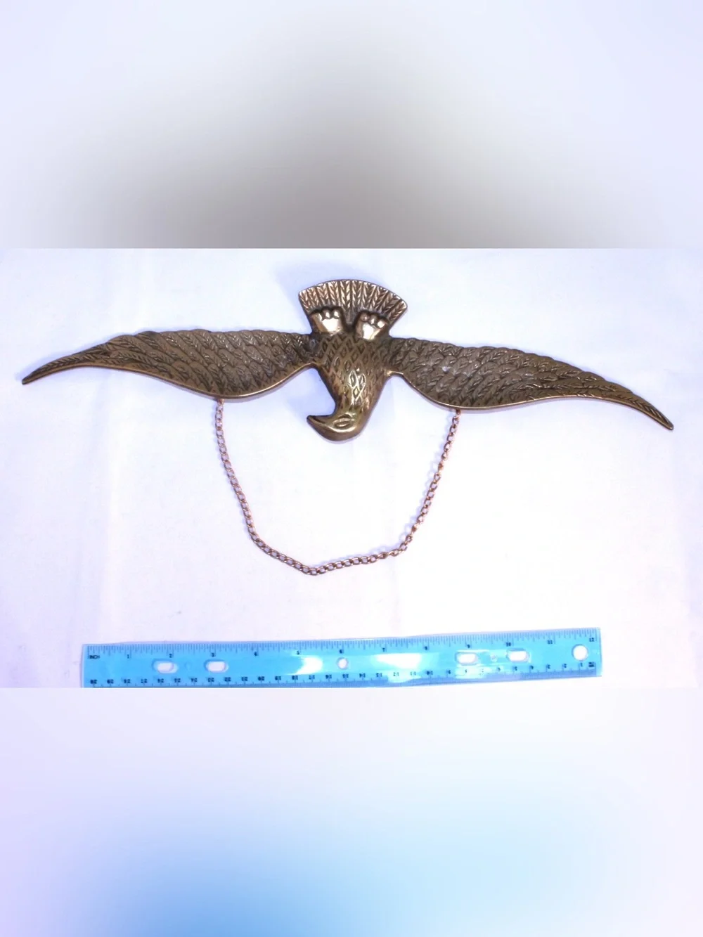 Vintage American Americana Brass Eagle decor Wall Hanger